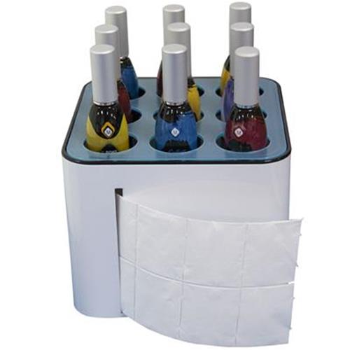 Cube for nail/brush wipes